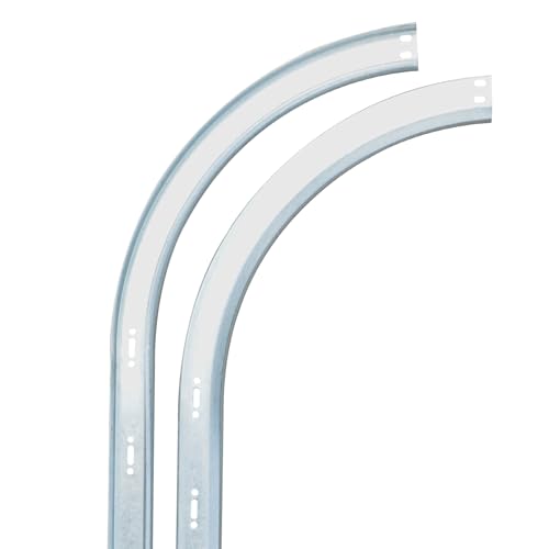 GLIMOVA w/12 Radius Garage Door Track for 7' Door | Total Length 8.5FT Garage Curved Track | Suits 2