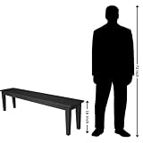 IC International Concepts International Concepts Shaker Style niedokończona ławka, 183 cm x 35 cm x 45 cm