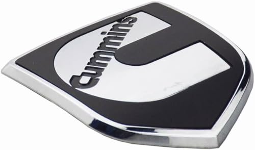 Image of 1Pcs Compatible with Head Front Cummin Emblem 3D Badge Nameplate Replacement for 3rd gen 03-09 Cummin (Chrome Black)