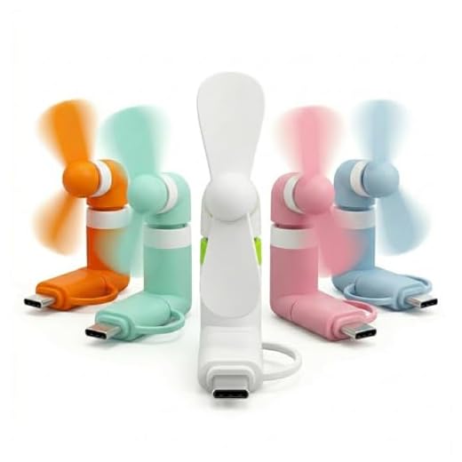 UKCOCO 5 STÜCKE USB Ventilator Klein Leise,Mini Handventilator Tragbarer Kompatibel für Typ C Und Android-Smartphone