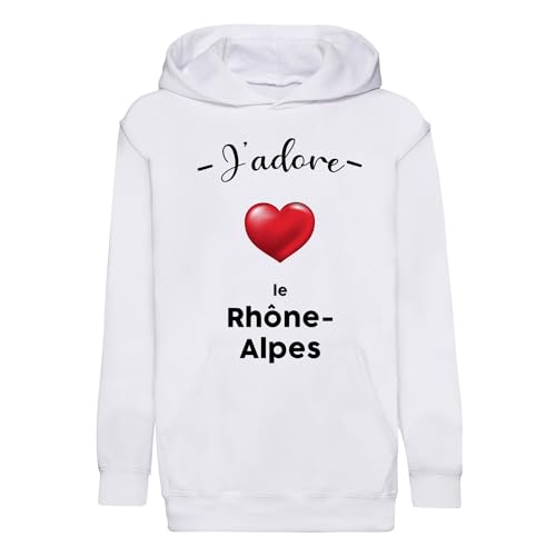 Sweat à capuche enfant Lyon Rhône-Alpes en molleton doux haut de gamme