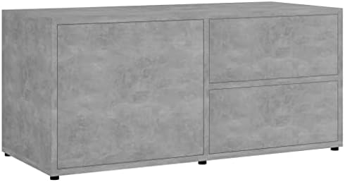 vidaXL TV Cabinet with Drawers Living Room Bedroom Indoor Household Furniture Hifi Media Stand Stereo Cabinet TV Unit Storage Black Engineered Wood