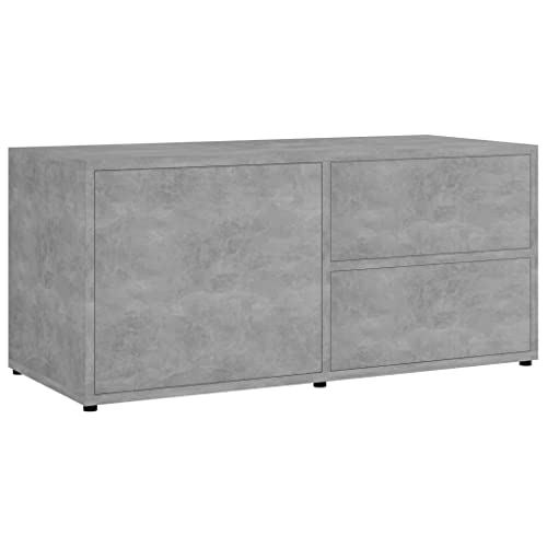 Yuhi-Hqyd Tv Cabinet,Tv Table,Media Cabinet,Modern Tv Sand,Media Console Table With Storage Cabinet,Mid-Century Modern Entertainment Center, Concrete Gray 31.5"X13.4"X14.2" Engineered Wood #TOP1