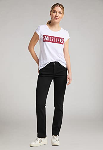 MUSTANG Damen Julia Straight Jeans, 490 Schwarz, 34W / 30L EU – Ansicht 3