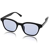 [エイトトウキョウ] サングラス メンズ レディース ブルーライトカット メガネ スポーツ 運転用 釣り 野球 ゴルフ ランニング ジョギング UVカット ブルーライトカット 近赤外線カット 高性能レンズ [ 鯖江メーカー企画 ] ブラック/ライトブルー IRUV0101-BK/LBL