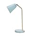 Produktbild Pauleen 48140 True Charm Tischleuchte aus Metalll Schreibtischlampe mit Gold max40W E27 Hellblau/Gold 230V Metall