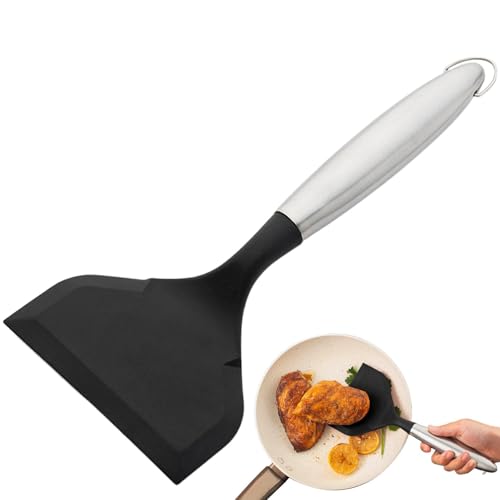 Ergonomic Frying Spatula, Kitchen Cooking Utensil for Flipping, Heat-Resistant Spatula with Comfortable Handle, Ideal for Household Use and Professional Chefs