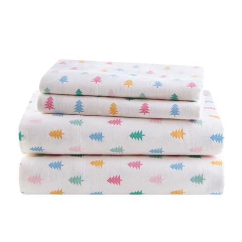 Intelligent Design Cozy Soft 100% Cotton Flannel Sheets, Queen Size, 4 pcs