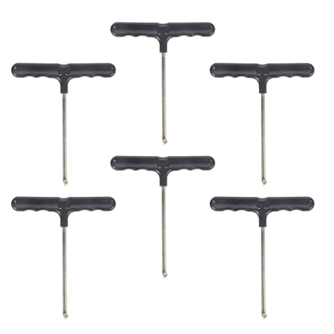 GLSTOY 6 Szt. Trampoline Spring Puller Hook with Ergonomic T-handle Heavy Duty Trampoline Replacement Tool for Easy Installation And Removal of Springs for Maintenance