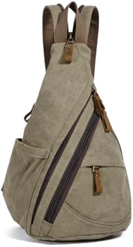 KL928 Canvas Sling Bag - Small Crossbody Backpack Shoulder Casual...