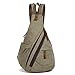Canvas Sling Bag - Small Crossbody Backpack Shoulder Casual Daypack Chest Bags Rucksack for Men Women Outdoor Cycling Hiking Travel (6881-Olive Green)