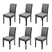 Chickwin Coprisedie con Schienale Elasticizzato 2/4/6/10 Pezzi, Usato per Wedding Hotel Natale Ristorante Banchetti Grigio Stampa Universale Sedia da Pranzo (6 Pezzi,Grigio Chiaro)