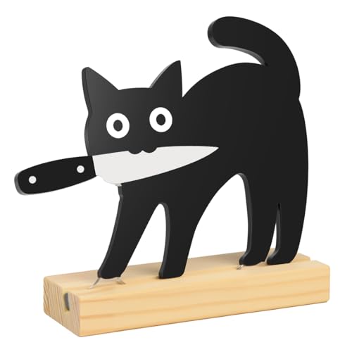 Black Cat Decor Funny Cat Acrylic Decors Sign for Home Office - Cats Lover Gifts For Women Men Halloween Christmas 02