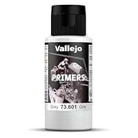 Vallejo Grundierung Acrylfarbe Grau Schnell trocknend für Airbrush im Modellbau und Figuren. Ideal für feine Details und gleichmäßige Beschichtung. 60ml.