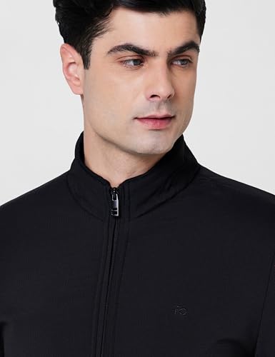 Image of Qube By Fort Collins Men's Regular Fit Lightweight Winter Jacket - Textured Fabric, Warm & Stylish Outerwear