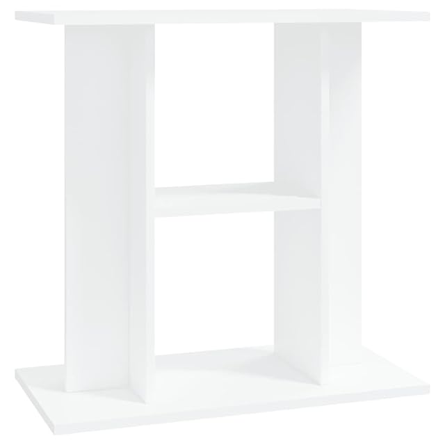 Foto 2 de 8 de ADWOA Soporte para Acuario Madera de ingeniería Blanco 60x30x60 cm Acuario 120 litros