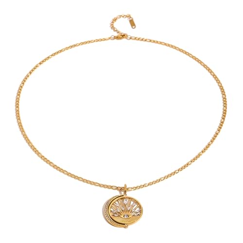 Collier pendentif cercle en acier et zircon, le bijou du quotidien