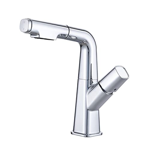 Mitigeur de salle de bain à douchette pour éliminer les éclaboussures et rincer tout le lavabo