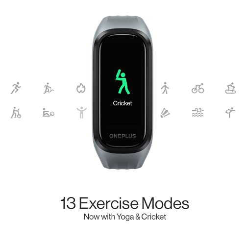 Image of OnePlus Band: Steven Harrington Edition: Smart Everywear : 1.1(2.8 cm) AMOLED Display, Continuous Blood Oxygen Saturation Monitoring (Sp02), 5ATM + IP68 Water & Dust Resistant