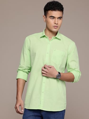 Image of Men's Cotton Linen Solid Shirt | Slim Fit Full Sleeve Casual Shirt | Lightweight | Breaethable | Stylish