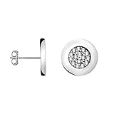 SOFIA MILANI - Pendientes para Mujeres en Plata de Ley 925 - con Circonitas - Pendientes de Círculo - 20485