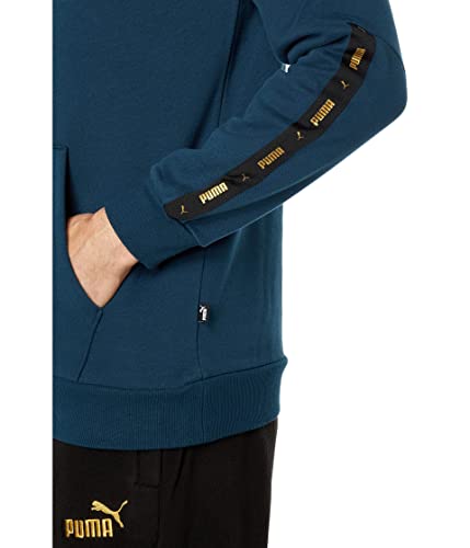 PUMA Men's Essentials+ Tape Golden Hoodie, Marine Blue, XX-Large3