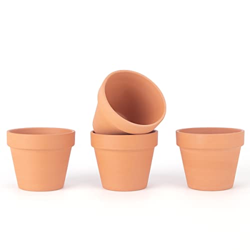 [26 Pack] 4" Planter Nursery Pots Terracotta Pot Clay Pots Clay Ceramic Pottery Cactus Pots Planter Pots Flower Pots Succulent Pots Nursery Pots Plants Pots Garden Pots Terra Cotta Pots (4") #TOP5