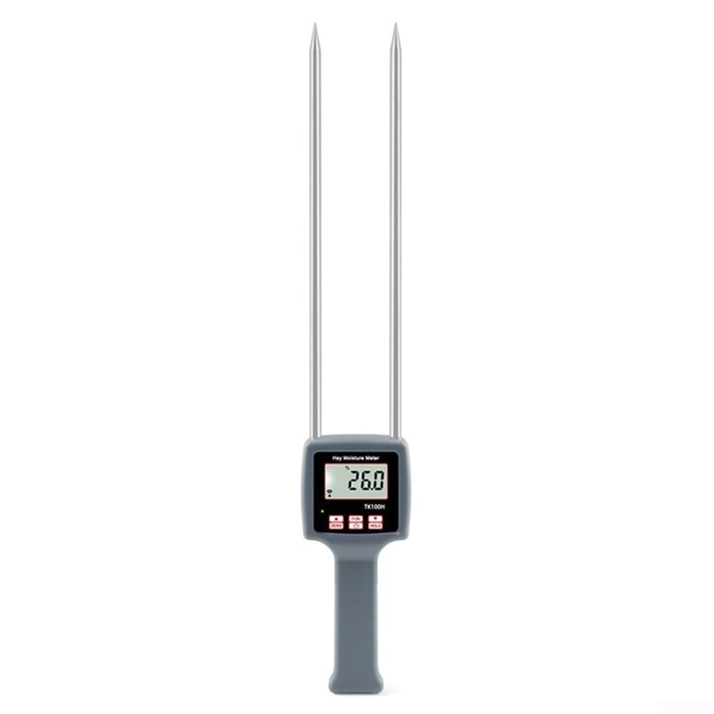 Hay - Misuratore di umidità per grano e paglia, con misurazione accurata basata sulla conducibilità e design portatile con retroilluminazione LCD