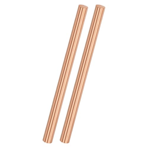 M METERXITY 2-Pack Copper Round Rod 7mm Dia. 3.94 Inch Length T2 Stock Solid Rod Lathe Bar for Metal Crafts DIY/Gardening/Industry/Decoration Pure Copper Tube
