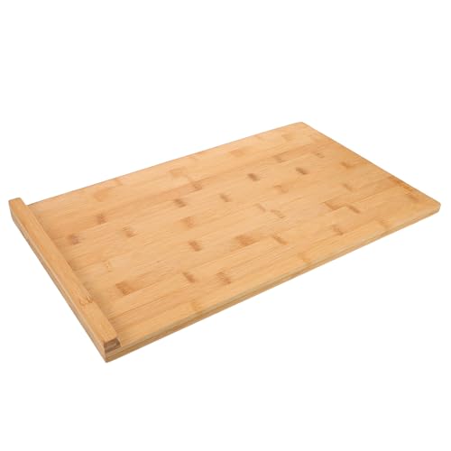 SHINEOFI Planche à Découper Grosse Taille 50 X 30 Cm en Bois Robuste, Compatible Lave-vaisselle, Surface Spacieuse Multifonction pour Hacher, Pétrir et Couper Légumes, Fromage – Accessoire