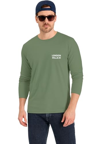 London Hills Printed Men Round Neck Full Sleeve Black T-Shirt