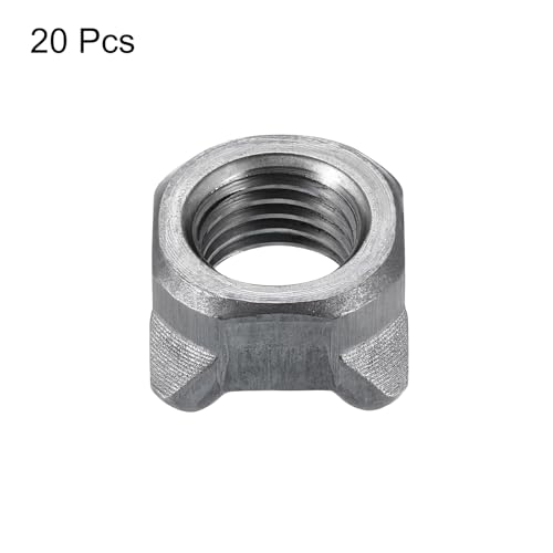 QUARKZMAN Schweißmuttern, M16 Quadratisch UNC Kohlenstoffstahl Maschinenschraube Grau 20 Stück
