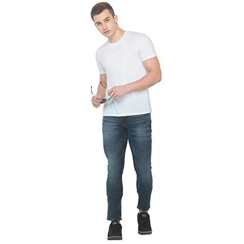 Image of Spykar Men's Skinny Jeans (SKN-01BB-34 Mid Blue 32)
