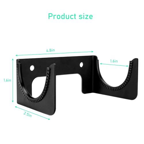 VANROUG Ironing Board Holder Wall Mount, Ironing Board Hanger for T or Y Leg, Laundry Room Wall Hook for Iron Board Holder, Black