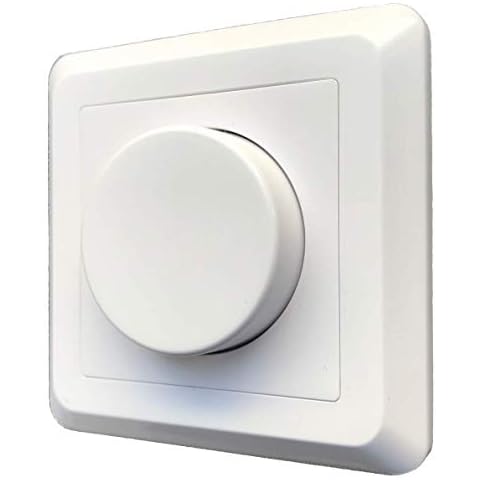 greenandco® gc-200 Unterputz LED und Halogen Dimmer 1-200 Watt, auch für herkömmliche Leuchtmittel und für Wechselschaltungen geeignet, weiß, 2 Jahre Garantie Cover