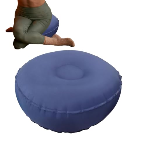 Cojín de meditación – Cojín de suelo de trigo sarraceno natural para yoga y atención plena, cojín ergonómico Zafu de apoyo para retiros en casa y estudio