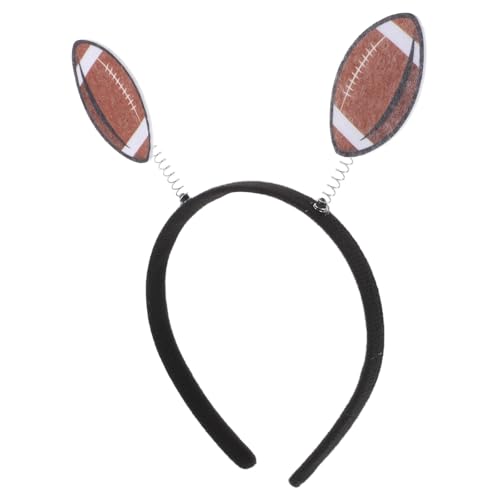 BESTonZON Serrage-tête Marron Rugby Surface Lisse Peluche, Accessoire de Cheveux Unique pour Fête et Usage Quotidien