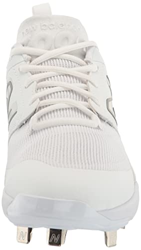 New Balance Men's Fresh Foam X 3000 V6 Metal Baseball Shoe, White/White, 9.5 #TOP1