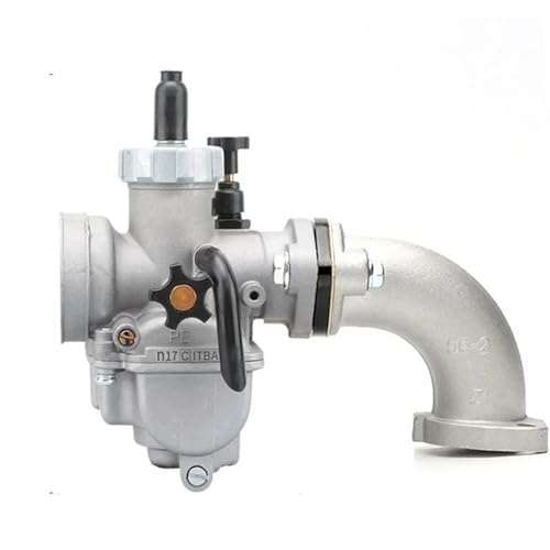 Carburateur avec gicleurs et ensemble collecteur d'admission coudé 2T 4T