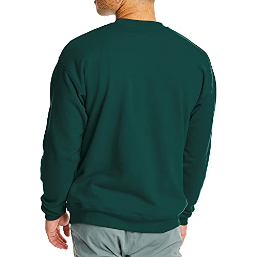 Hanes Ecosmart Fleece, Pullover Crewneck Sweatshirt, 1 Or 2 Pack Maglia Di Tuta, Foresta Profonda, Xxxxl Uomo - 2