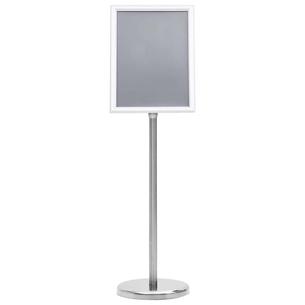 Support Affiche A4 sur Pied en Alliage d'Aluminium Argenté Réglable