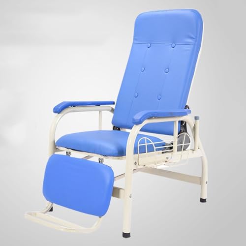 Leather Phlebotomy Chair with Armrests, Fully Reclining Medical Blood Draw Chair, Durable Steel Frame for Waiting Room, Comfortable Reception Chair with Footrest