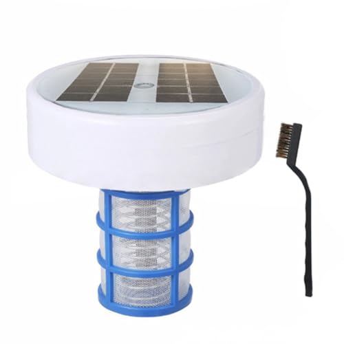 Rtxbvg Ionizador Solar para Piscinas, Flotador Ionizador de Cobre para Piscinas, Cambio Automático de Luz LED Multicolor, Limpiador Flotante para Piscinas