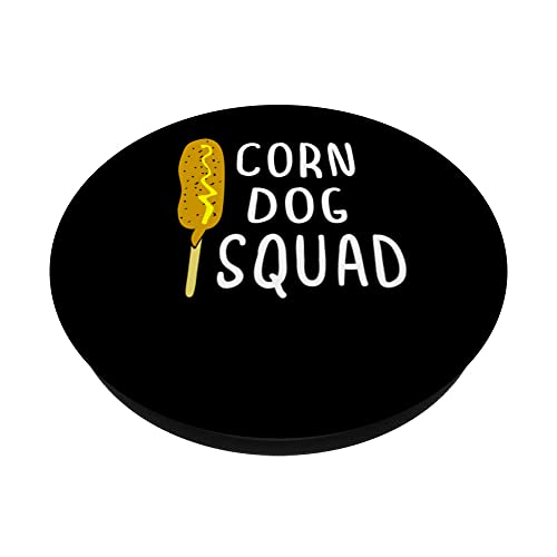 Corn Dog Squad Stick Dogs Corndog Man Stick PopSockets Swappable PopGrip, Black - Image 2