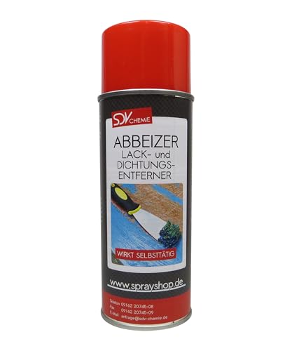 SDV Chemie Abbeizer Spray 1x 400ml Graffitientferner Lackentferner Dichtungsentferner zum Entfernen von Klebstoffresten