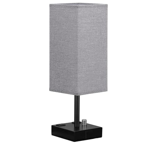 Lampe de bureau moderne multifonction en fer avec double prise secteur