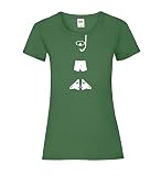 Schnorchel Set Frauen Lady-Fit T-Shirt Flaschengrün L