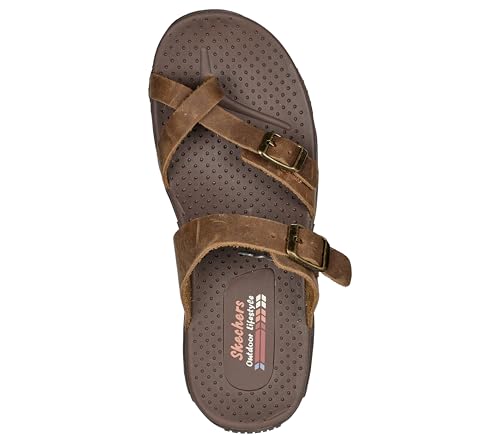 Skechers Women's Reggae-Carribean-Double Buckle Toe Thong Slide Sandal3