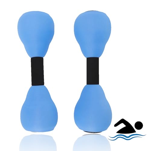 Pair of Aquatic Exercise Dumbell 2Pcs EVA Foam Dumbbell Barbells for Water Aerobics Water Aerobics Sports Aquatic Exercise Foam Water Weights Swimming Training Fitness Equipment for Adults Kids