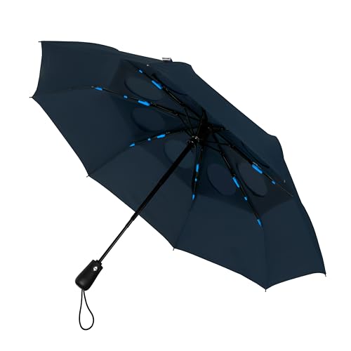 miniMAX - ECO Regenschirm Windproof - Automatisches Öffnen und Schließen - 100 cm - Marineblau, Marineblau, 100 cm